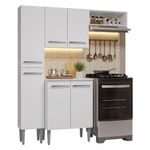 Armário de cozinha compacta 156cm emilly madesa branco 01