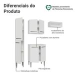 Armário de cozinha compacta 156cm emilly madesa branco 01