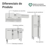 Armário de cozinha completa 229cm branco emilly madesa 17