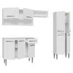 Armário de cozinha completa 229cm branco emilly madesa 17