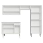 Armário de cozinha completa 229cm branco emilly madesa 17