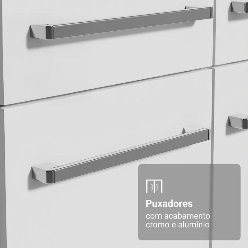 Armário de cozinha completa 229cm branco emilly madesa 17