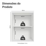 Armário aéreo 50cm 1 porta glamy madesa b