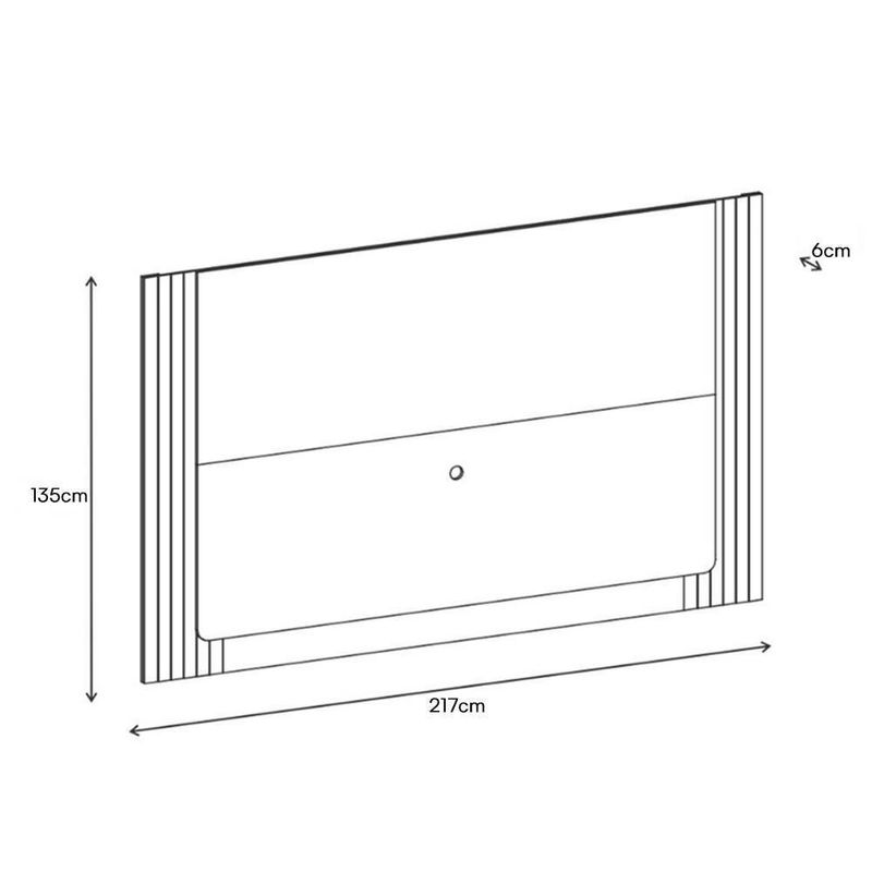 Painel Suspenso Roma 217cm Branco-cedro Para At?? 60? - Casa D Branco-cedro