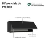 Arm??rio a??reo 80 cm 1 porta basculante preto nice madesa