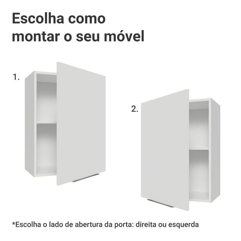 Arm??rio a??reo 50cm 1 porta branco stella madesa