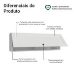 Arm??rio a??reo 100 cm 1 porta basculante branco vik madesa