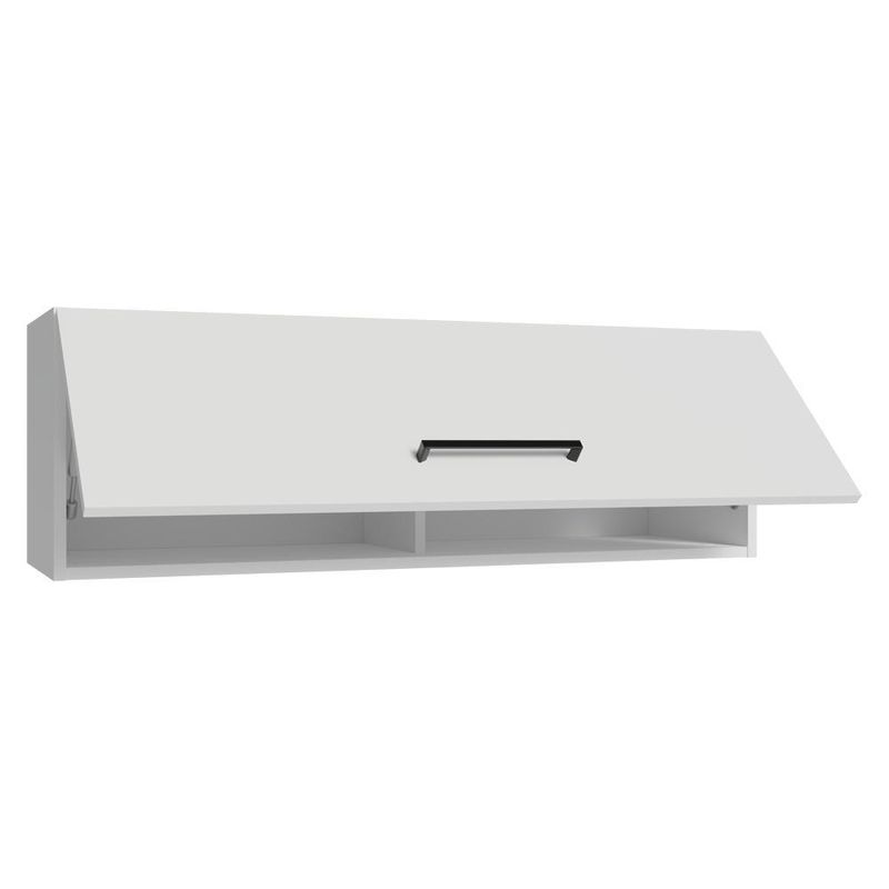 Arm??rio a??reo 100 cm 1 porta basculante branco agata madesa