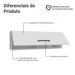 Arm??rio a??reo 100 cm 1 porta basculante branco agata madesa