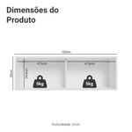Arm??rio a??reo 100 cm 1 porta basculante branco agata madesa