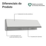 Arm??rio a??reo 100 cm 1 porta basculante branco glamy madesa