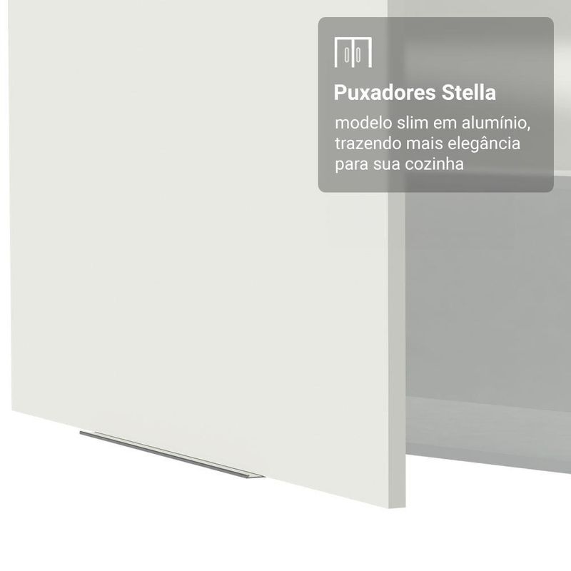 Arm??rio a??reo 100 cm 1 porta basculante branco stella madesa