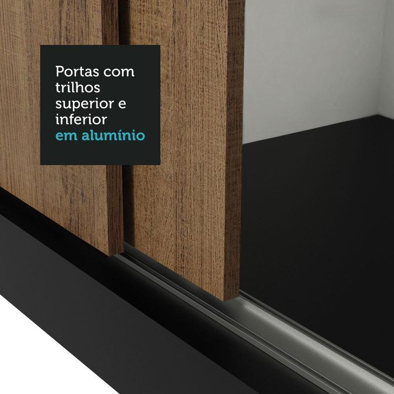 Guarda-roupa casal 3 portas de correr sublime madesa