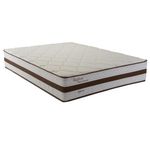 Colch??o queen size herval regence com pillow top e molas ensacadas 32x158x198cm ??? marrom/branco