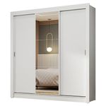 Guarda-roupa casal 3 portas de correr com espelho nobre madesa