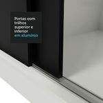 Guarda-roupa casal 3 portas de correr com espelhos 4 gavetas sublime plus madesa