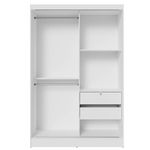 Guarda-roupa 2 portas de correr branco max madesa