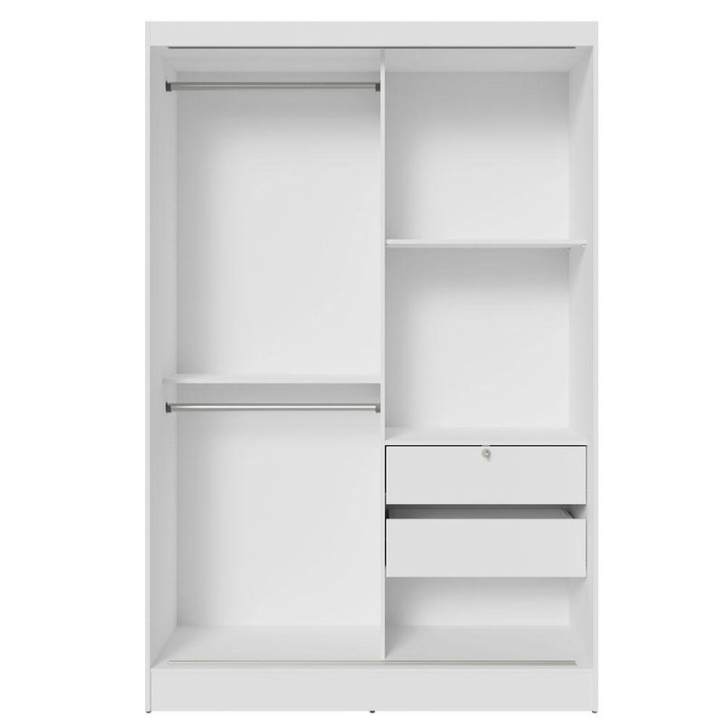 Guarda-roupa 2 portas de correr branco max madesa