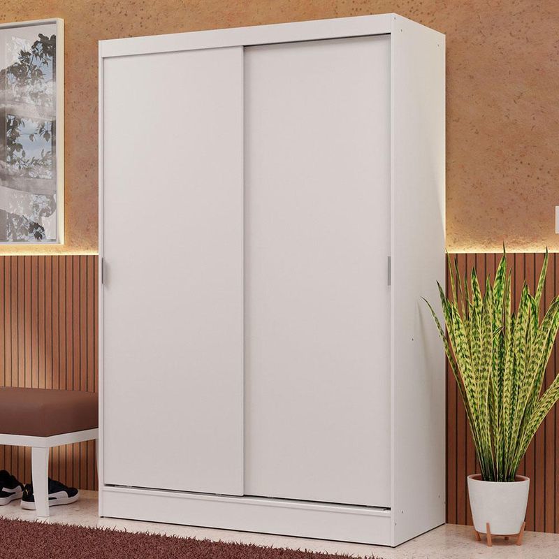 Guarda-roupa 2 portas de correr branco max madesa