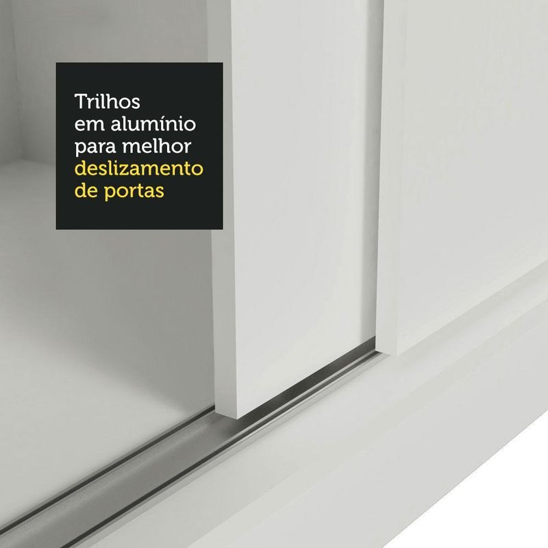 Guarda-roupa 2 portas de correr branco max madesa