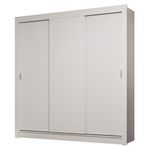 Guarda-roupa casal 3 portas de correr branco sublime madesa