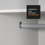 Guarda roupa casal 100% mdf madesa zurique 3 portas de correr de espelho - preto