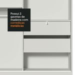 Guarda-roupa 2 portas de correr com espelho max madesa
