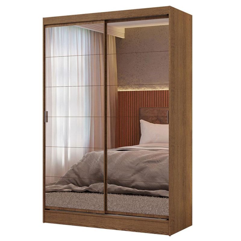 Guarda-roupa 2 portas de correr de espelho max madesa