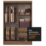 Guarda-roupa 2 portas de correr de espelho max madesa