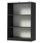 Estante livreiro madesa 6907 com 3 nichos - preto