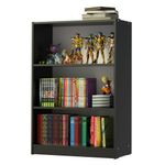 Estante livreiro madesa 6907 com 3 nichos - preto