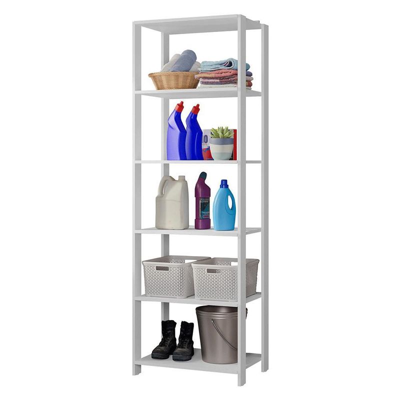 Estante arm??rio multiuso para lavanderia 59cm branco madesa