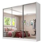 Guarda roupa casal 100% mdf com espelho madesa royale 3 portas de correr