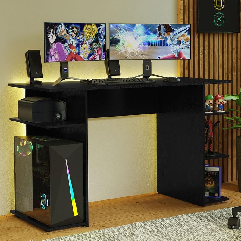 Escrivaninha mesa para computador gamer preto 9424 madesa