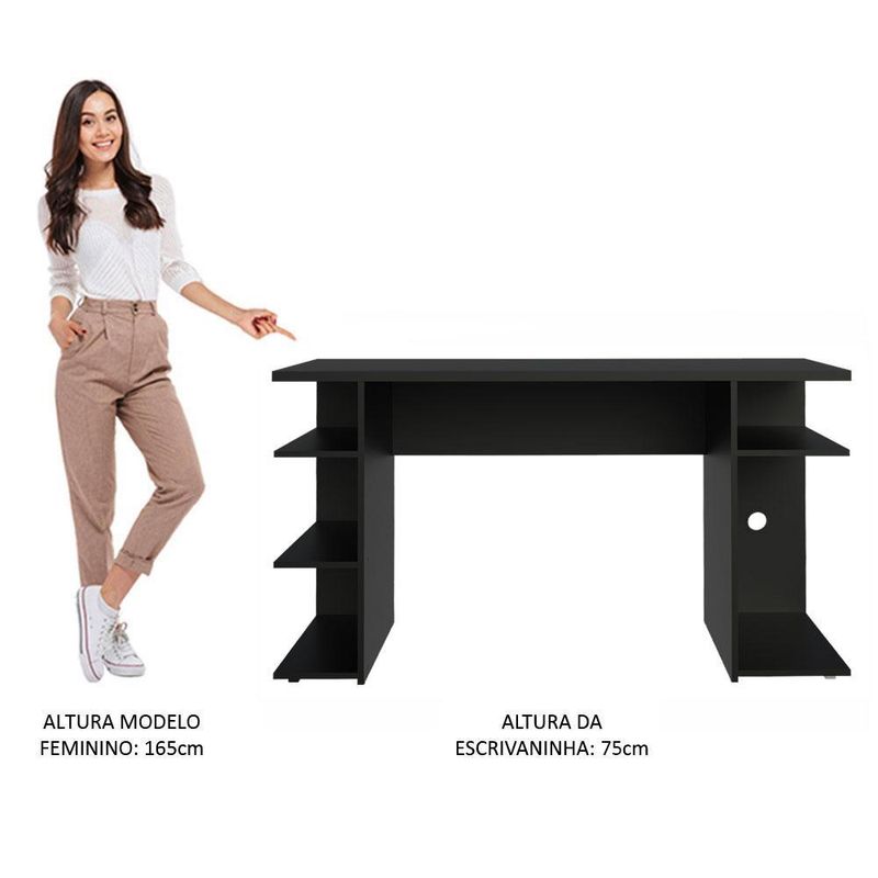 Escrivaninha mesa para computador office 9409 madesa - preto