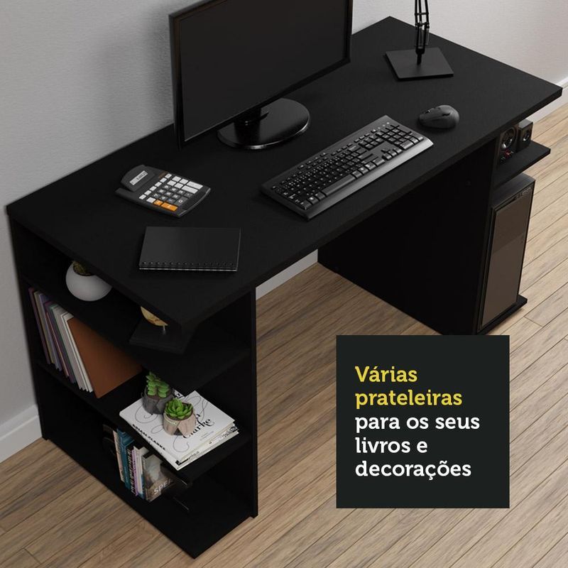 Escrivaninha mesa para computador office 9409 madesa - preto