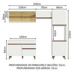 Cozinha completa madesa reims xa250003 com arm??rio e balc??o - branco