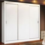 Guarda roupa casal madesa mônaco 3 portas de correr