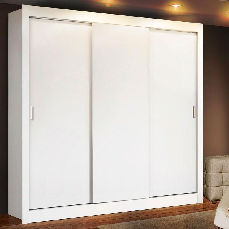 Guarda roupa casal madesa mônaco 3 portas de correr