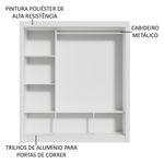 Guarda roupa casal madesa mônaco 3 portas de correr