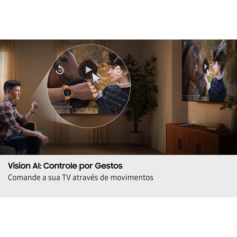Smart tv samsung 65" 4k neo qled ultra qn65qn70fagxzd painel até 144hz gaming hub processador nq4 ai gen2 preta