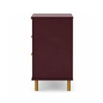 Cômoda 6 Gavetas em MDF Vinho 158x40x76cm Ditália