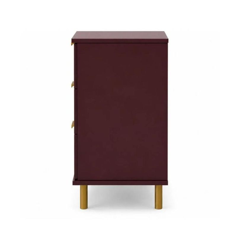 Cômoda 6 Gavetas em MDF Vinho 158x40x76cm Ditália
