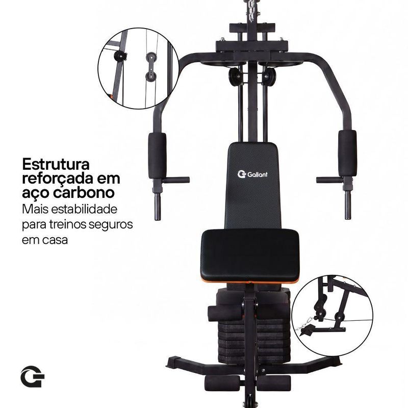 Estação de Musculação Gallant Power 45kg (GEM45H25B-PT)