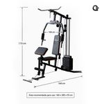 Estação de Musculação Gallant Power 45kg (GEM45H25B-PT)
