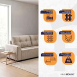 Sofá de Canto Ibarra 4 Lugares com Chaise 186CM Bege King House