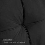 Sofá de Canto Ibarra 4 Lugares 186CM Preto Suede King House