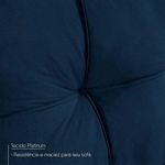 Sofá de Canto Ibarra 4 Lugares com Chaise 186CM Azul King House