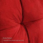 Sofá de Canto com Chaise Ibarra 4 Lugares Vermelho Suede King House