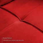 Sofá de Canto com Chaise Ibarra 4 Lugares Vermelho Suede King House